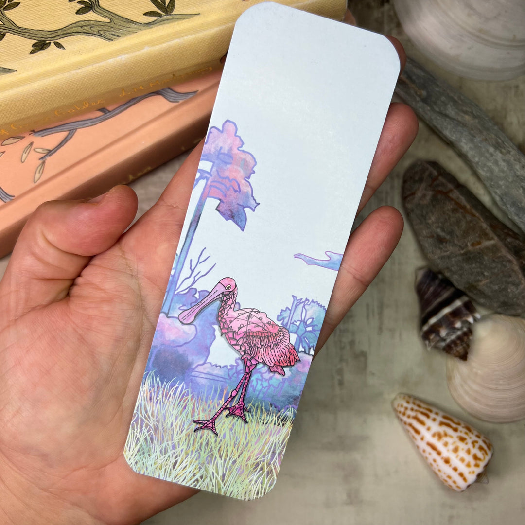 Bookmark - Spoonbill - Pink - 2x6"
