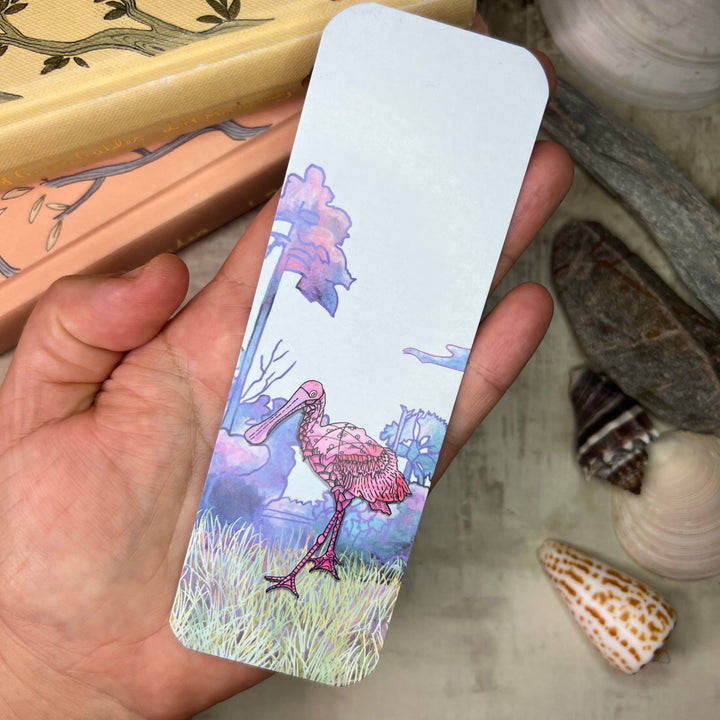 Bookmark - Spoonbill - Pink - 2x6"