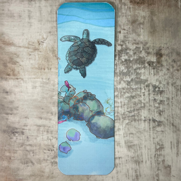 Bookmark - Sea Turtle - Turquoise - 2x6"
