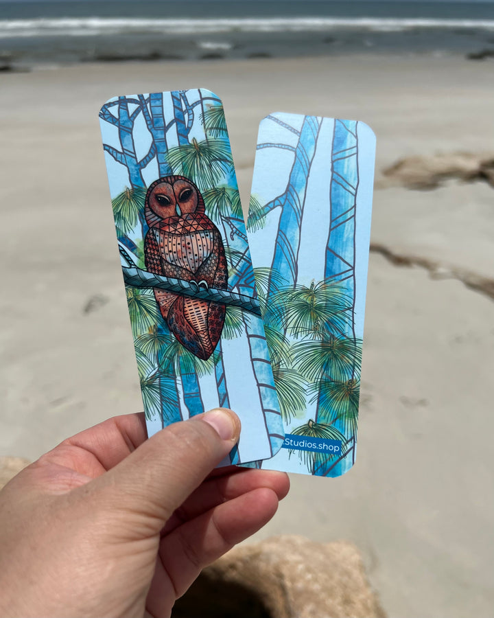 Barred Owl | Bookmark 2x6 | Barred Owl Bookmark | Barred Owl Book Mark for Readers, Students, Ocean Lovers Gift