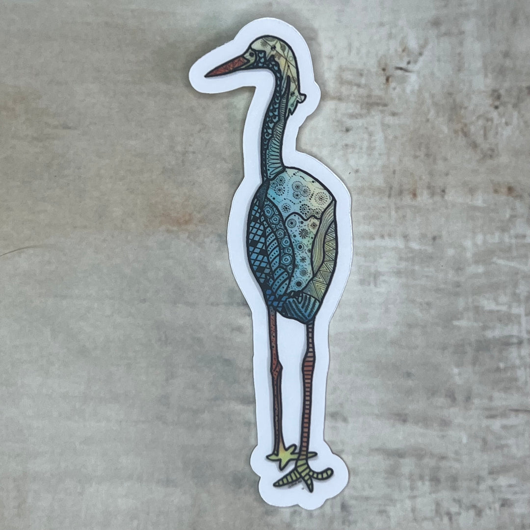 Snowy Egret | Stickers 2" or 3" | Shore Bird Snowy Egret Vinyl Sticker | Clear, Waterproof Snowy Egret Decal for Laptop, Water Bottle, Journal, Gift for Ocean Lovers