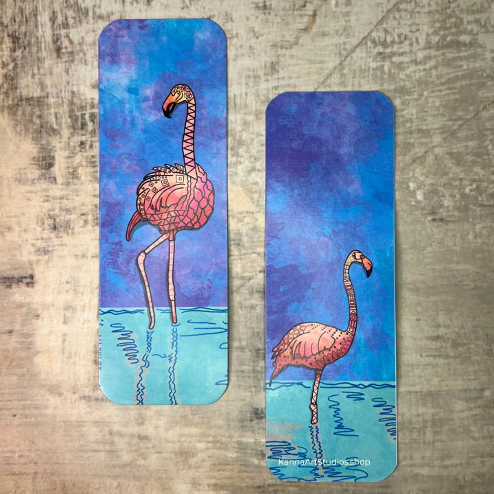 Flamingos Bookmark 2x6 | Ocean Flamingos Bookmark | Cute Flamingos Book Mark for Readers, Students, Ocean Lovers Gift