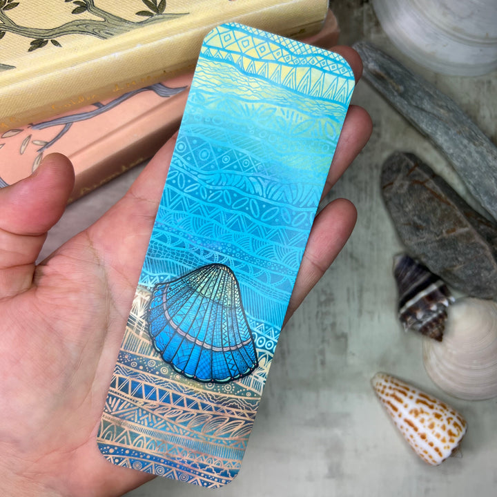 Bookmark - Cockleshell - Teal, Turquoise - 2x6"