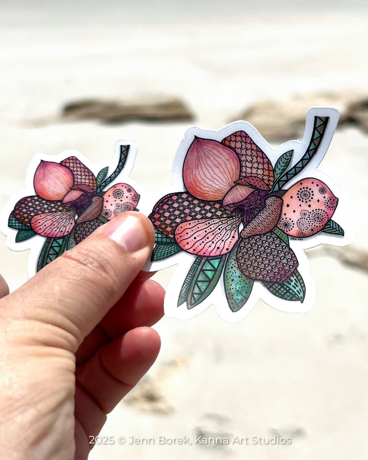 Magnolia 1 | Stickers 2" or 3" | Cute Magnolia 1 Vinyl Sticker | Clear, Magnolia 1 Decal for Laptop, Water Bottle, Journal, Gift for Ocean Lovers