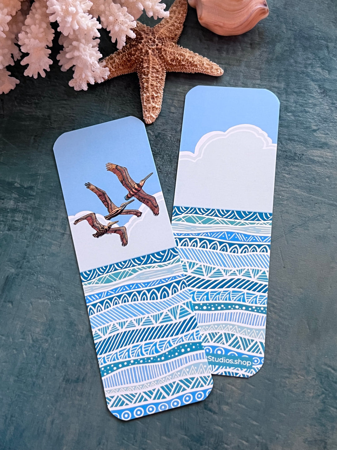 Pelican Squadron Bookmark 2x6 | Pelican Squadron Bookmark | Pelican Squadron Book Mark for Readers, Students, Ocean Lovers Gift