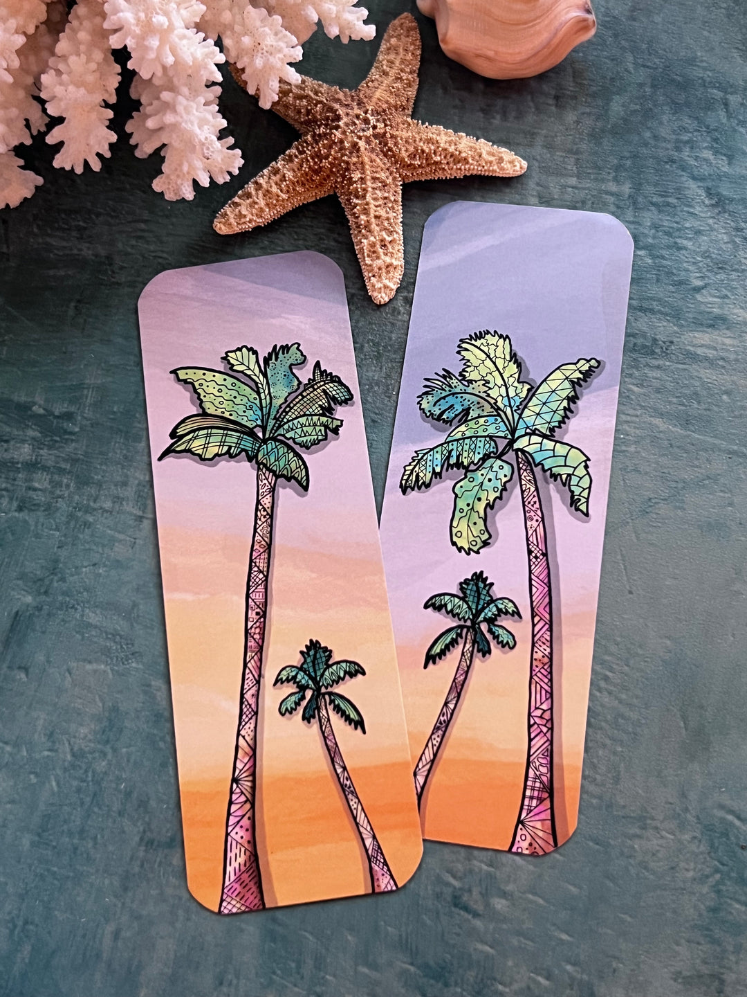 Palm Trees | Bookmark 2x6 | Palm Trees Bookmark | Palm Trees Book Mark for Readers, Students, Ocean Lovers Gift