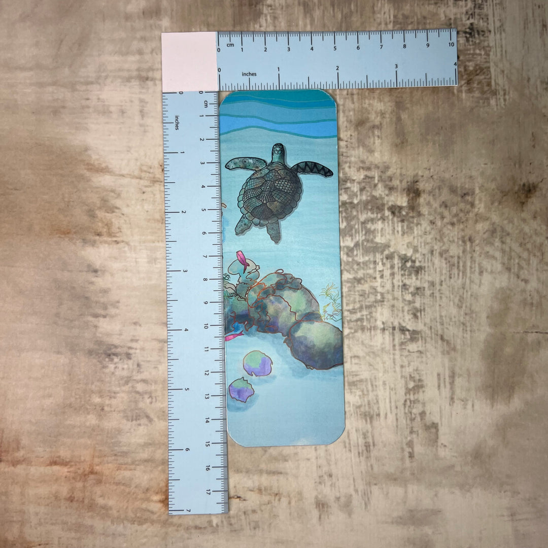 Bookmark - Sea Turtle - Turquoise - 2x6"