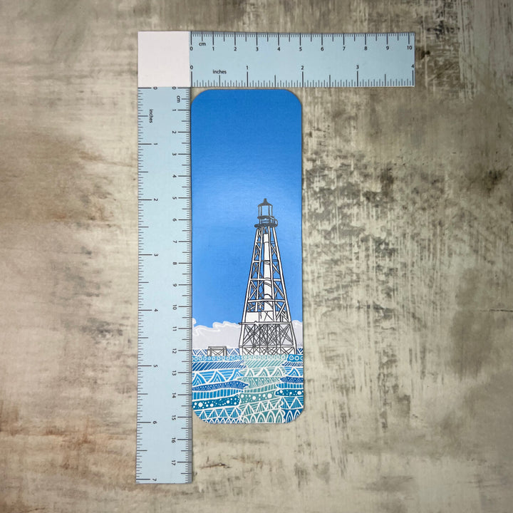 Bookmark - Alligator Lighthouse - Turquoise - 2x6"