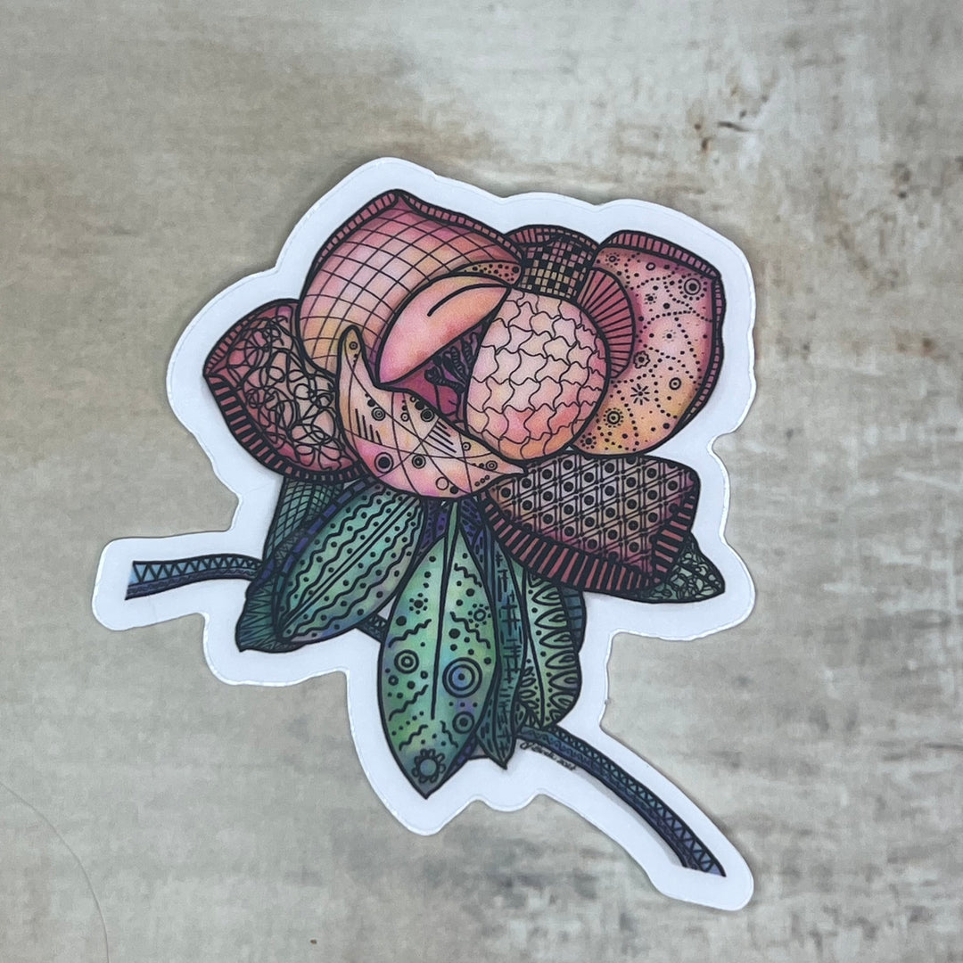 Magnolia 2 | Stickers 2" or 3" | Cute Magnolia 2 Vinyl Sticker | Clear, Magnolia 2 Decal for Laptop, Water Bottle, Journal, Gift for Ocean Lovers