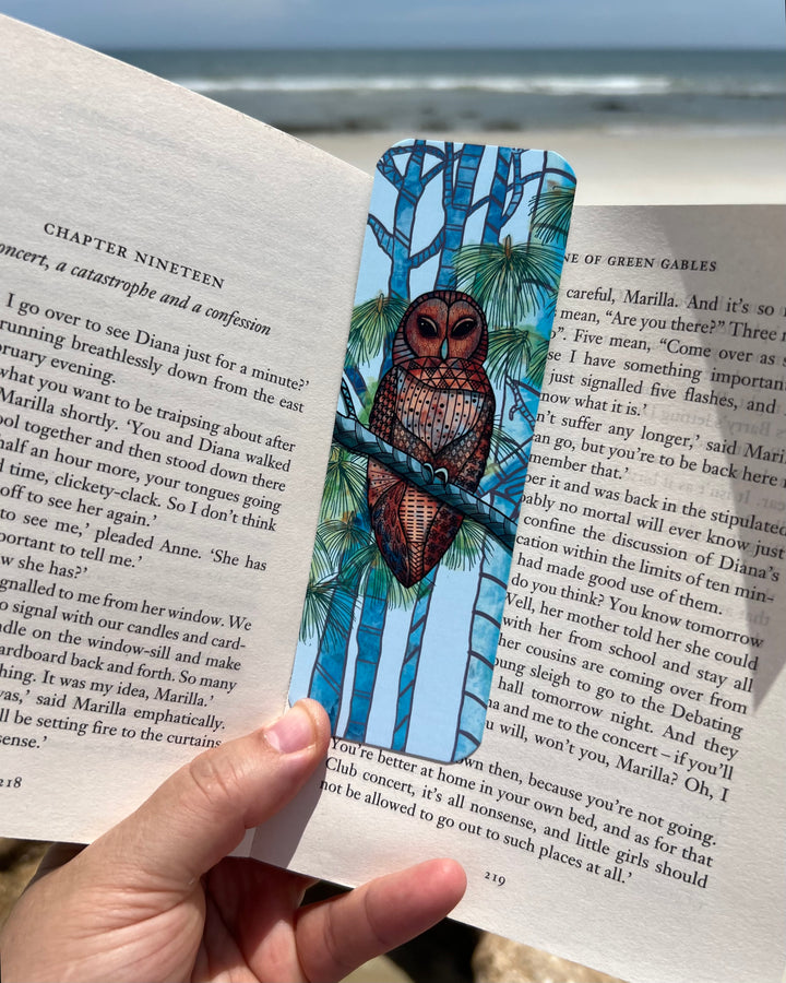 Barred Owl | Bookmark 2x6 | Barred Owl Bookmark | Barred Owl Book Mark for Readers, Students, Ocean Lovers Gift
