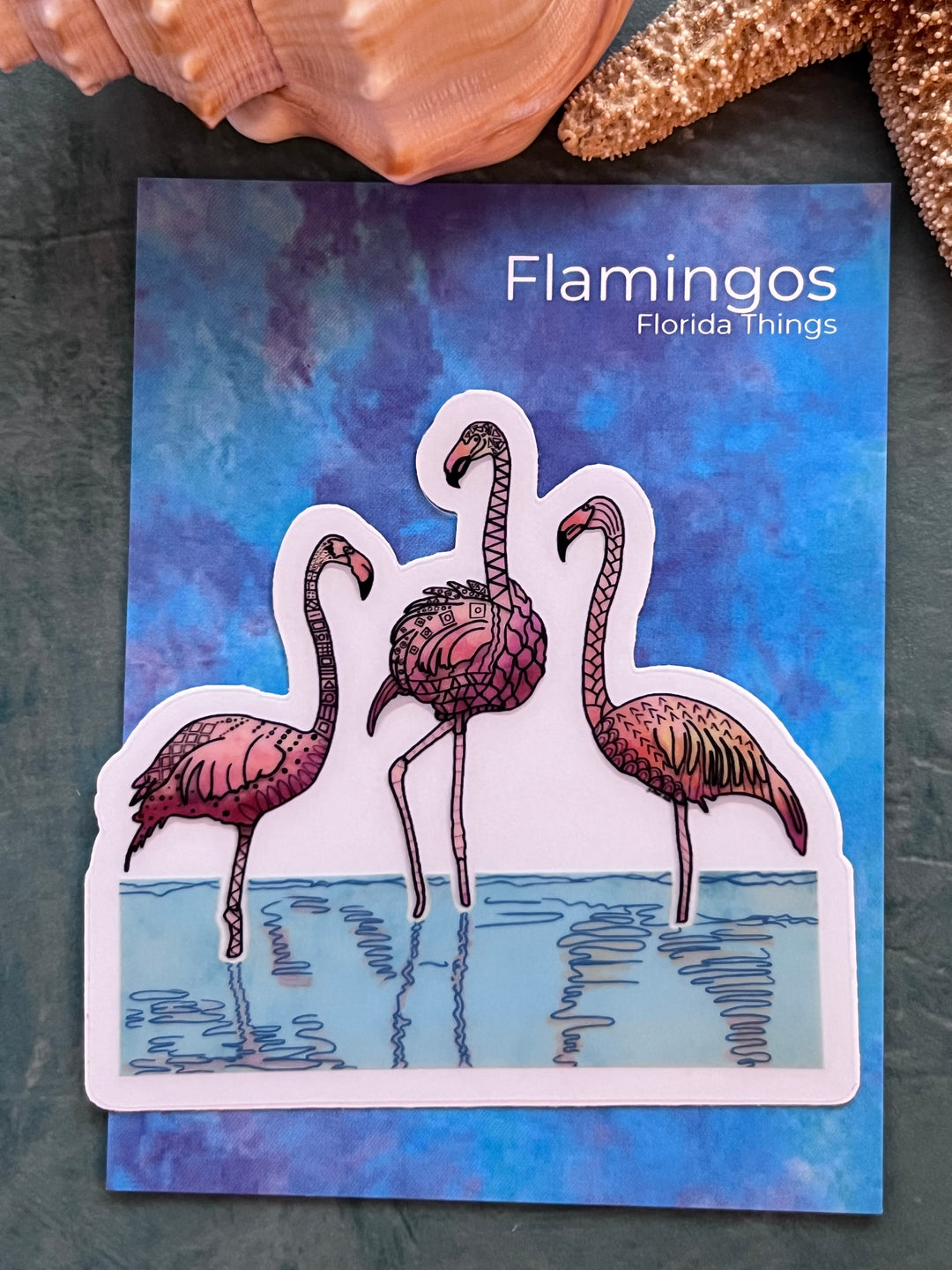 Flamingos Stickers 2" or 3" | Cute Flamingos Vinyl Sticker | Clear, Pink, Flamingos Decal for Laptop, Water Bottle, Journal, Gift for Ocean Lovers