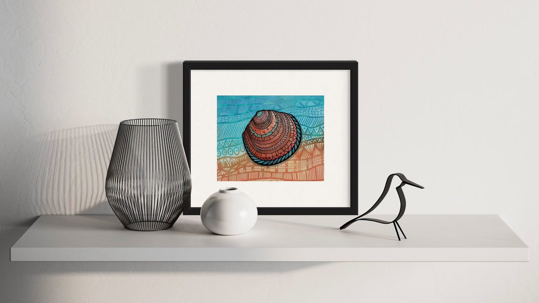 Buttercup Lucine | Art Print 8 x 10 | Colorful Ocean Wall Art | Buttercup Lucine Illustration, Coastal Beach Decor