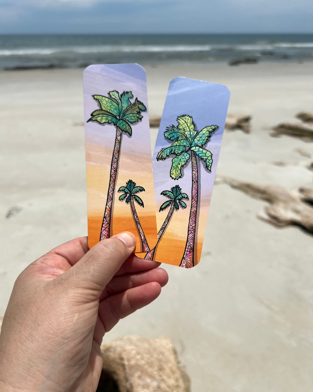 Palm Trees | Bookmark 2x6 | Palm Trees Bookmark | Palm Trees Book Mark for Readers, Students, Ocean Lovers Gift