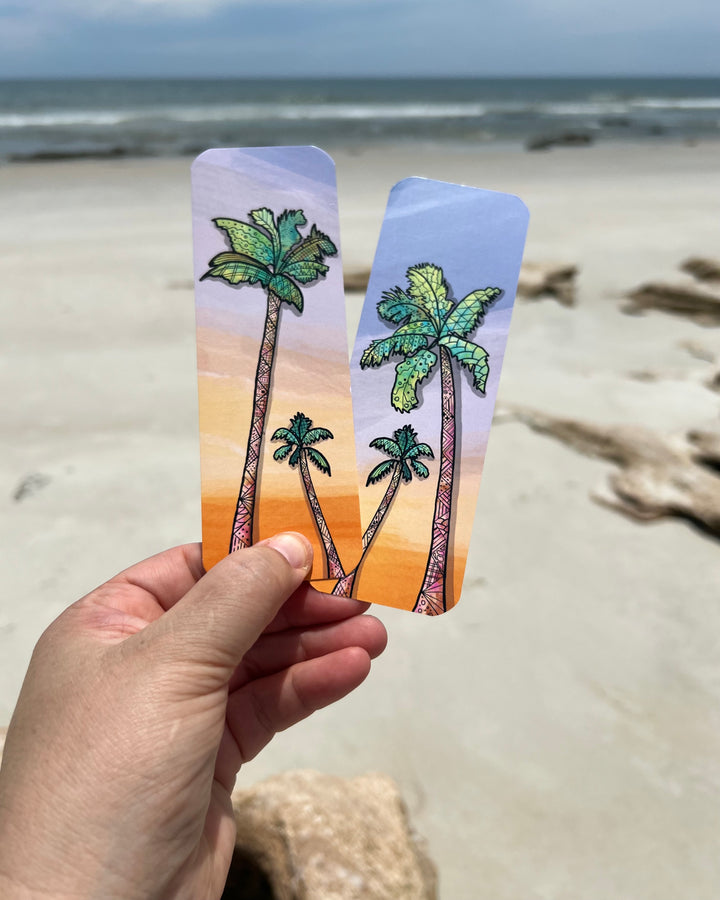 Palm Trees | Bookmark 2x6 | Palm Trees Bookmark | Palm Trees Book Mark for Readers, Students, Ocean Lovers Gift