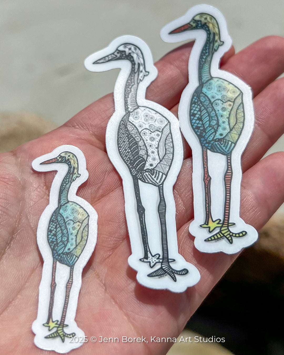 Snowy Egret | Stickers 2" or 3" | Shore Bird Snowy Egret Vinyl Sticker | Clear, Waterproof Snowy Egret Decal for Laptop, Water Bottle, Journal, Gift for Ocean Lovers
