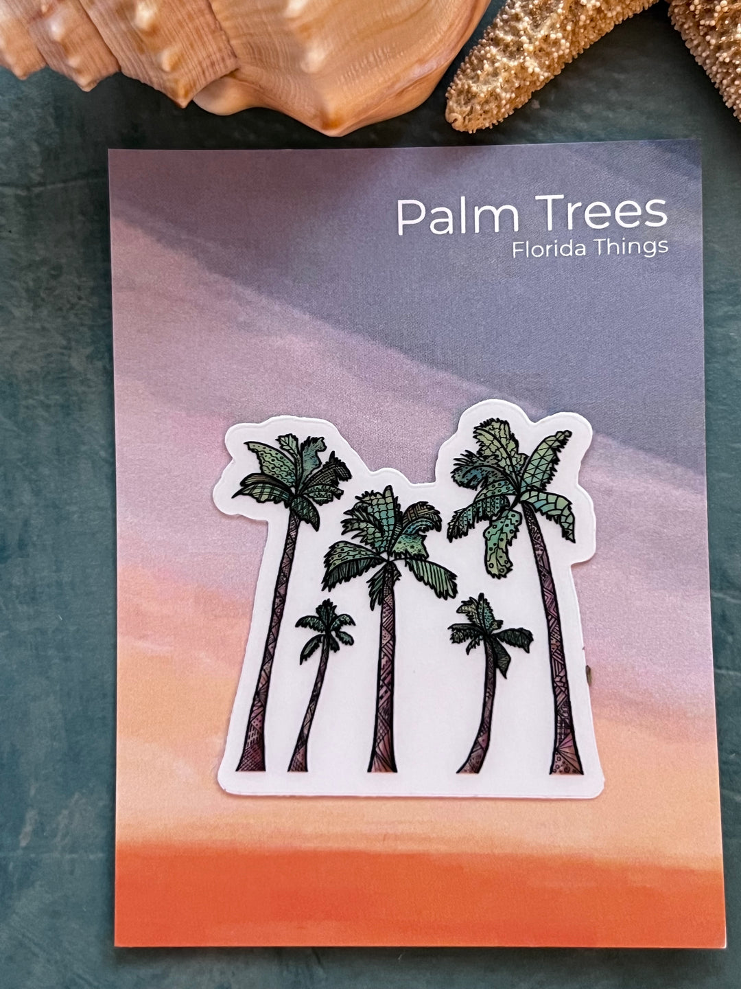 Palm Trees | Stickers 2" or 3" | Cute Palm TreesVinyl Sticker | Clear, Palm Trees Decal for Laptop, Water Bottle, Journal, Gift for Ocean Lovers