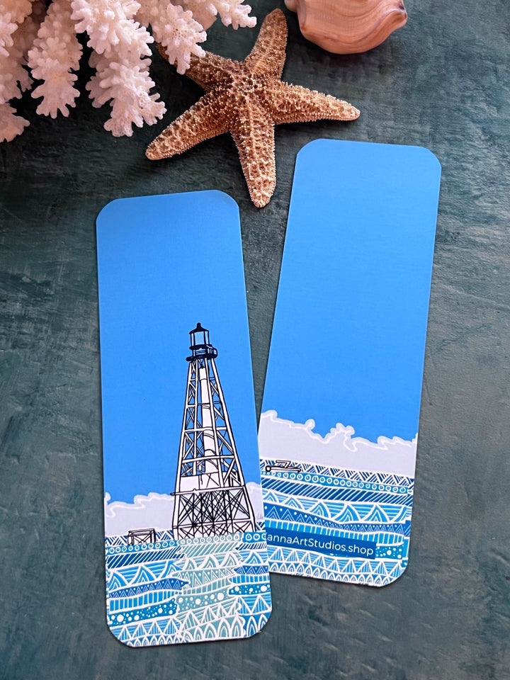 Alligator Reef Lighthouse | Bookmark 2x6 | Alligator Reef Lighthouse Bookmark | Alligator Reef Lighthouse Book Mark for Readers, Students, Ocean Lovers Gift