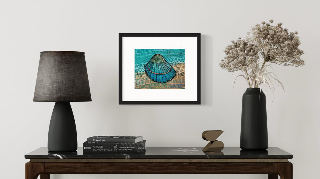 Cockleshell | Art Print 8 x 10 | Colorful Ocean Wall Art | Cockleshell Illustration, Coastal Beach Decor