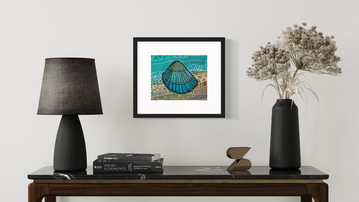 Cockleshell | Art Print 8 x 10 | Colorful Ocean Wall Art | Cockleshell Illustration, Coastal Beach Decor
