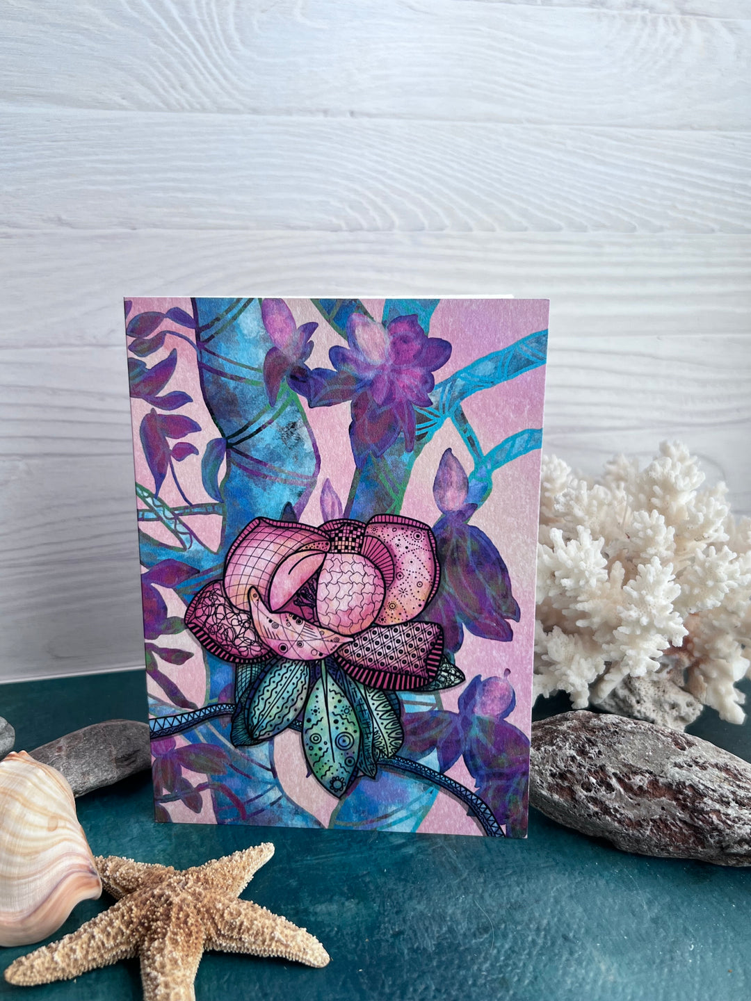 Magnolia 2 | Blank Note Card 4.5 x 6.25 | Magnolia 2 Greeting Card | Magnolia 2 Stationery, Florida, Coastal Gift