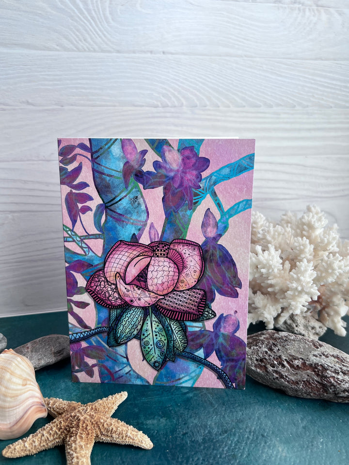 Magnolia 2 | Blank Note Card 4.5 x 6.25 | Magnolia 2 Greeting Card | Magnolia 2 Stationery, Florida, Coastal Gift