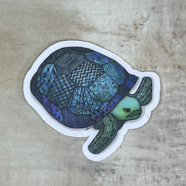 Sticker - Gopher Tortoise - Green, Purple, Blue - Clear Background - 3" or 2"