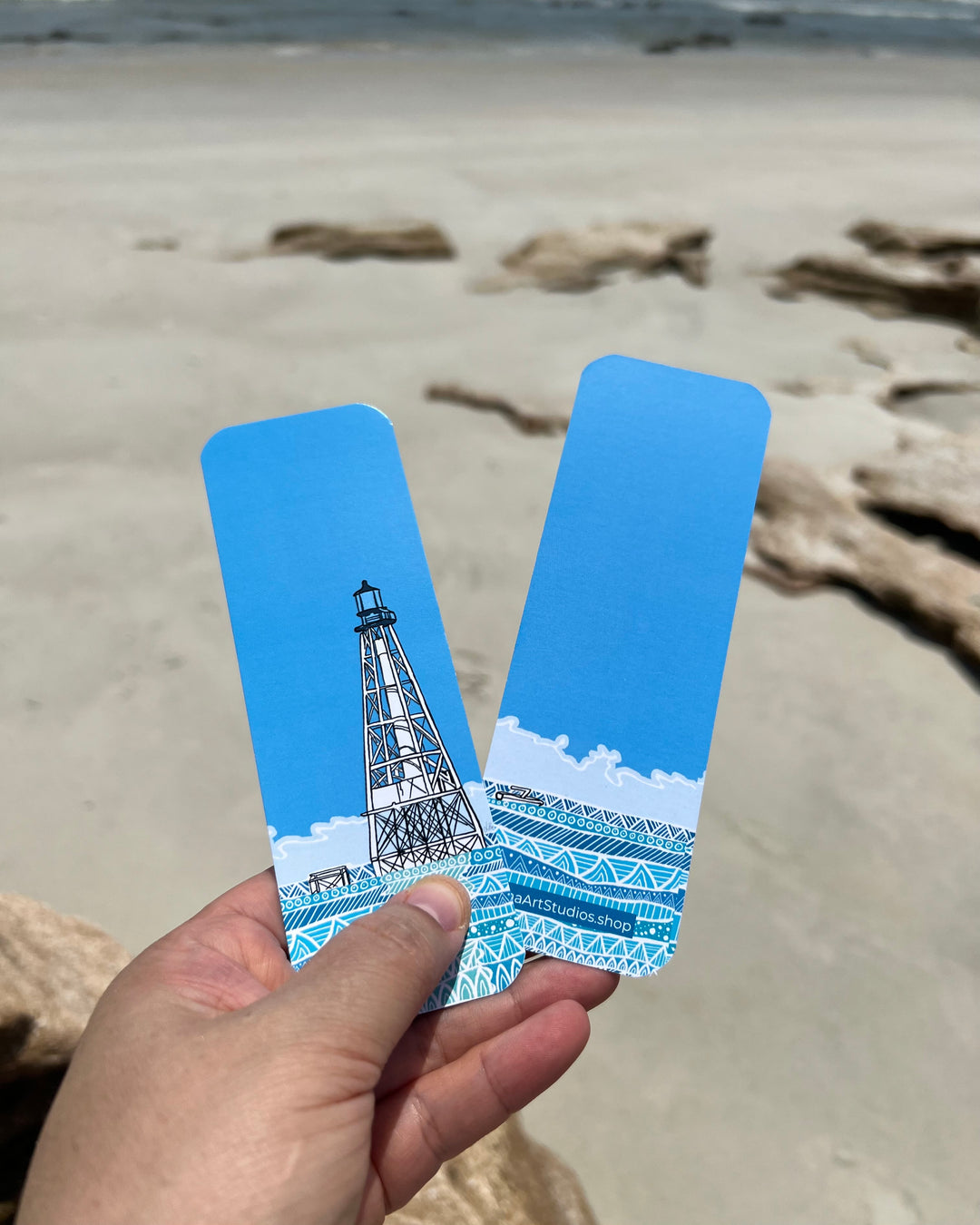 Alligator Reef Lighthouse | Bookmark 2x6 | Alligator Reef Lighthouse Bookmark | Alligator Reef Lighthouse Book Mark for Readers, Students, Ocean Lovers Gift