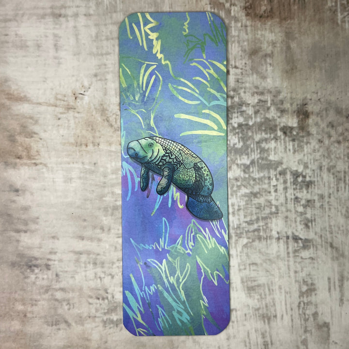 Bookmark - Manatee - Green - 2x6"