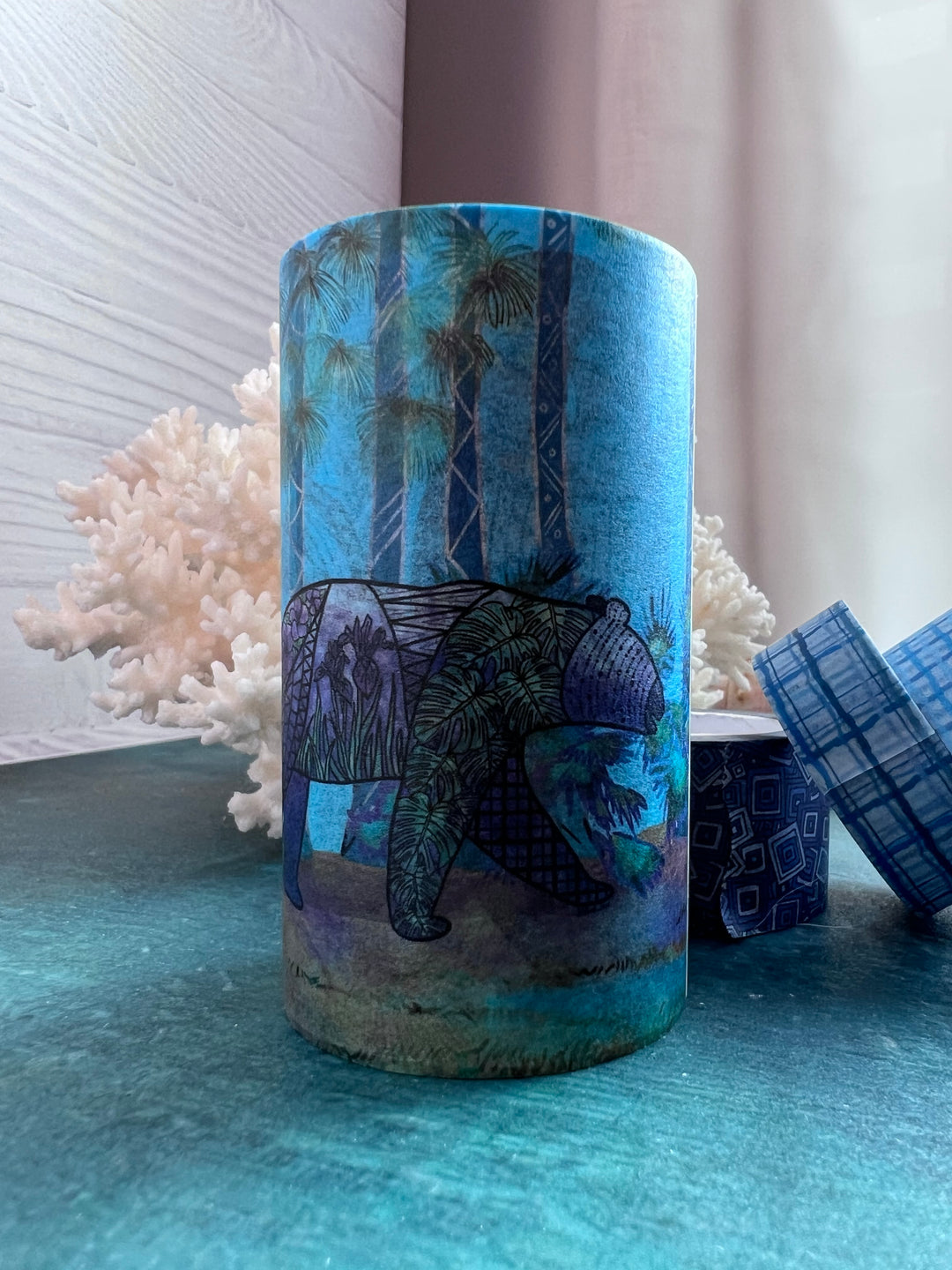 Florida Things Forest & Marsh Washi Tape | 3 Inches x 33 Feet | Florida Black Bear, Gopher Tortoise, Roseate Spoonbill & Barred Owl | Nature Journaling Tape | Florida Wildlife