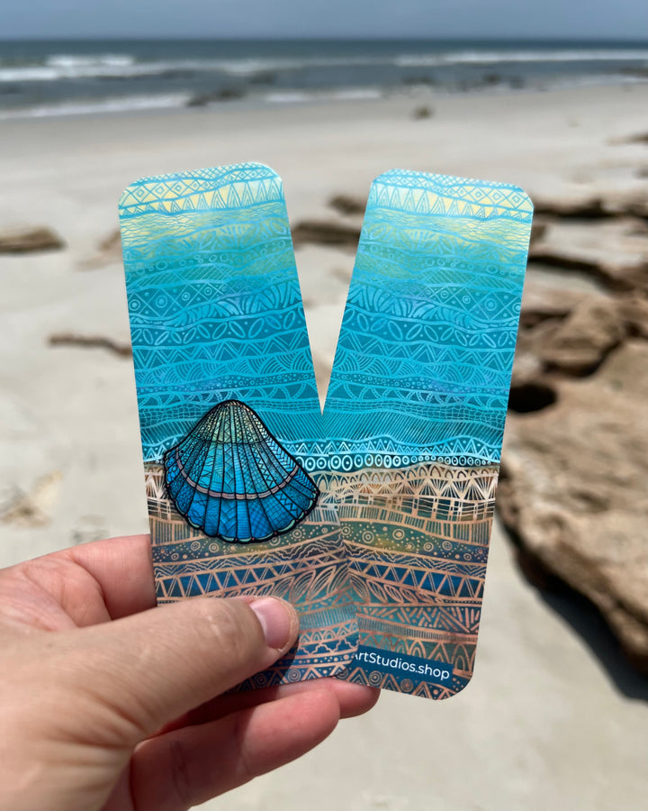 Cockleshell | Bookmark 2x6 | Cockleshell Bookmark | Cockleshell Book Mark for Readers, Students, Ocean Lovers Gift