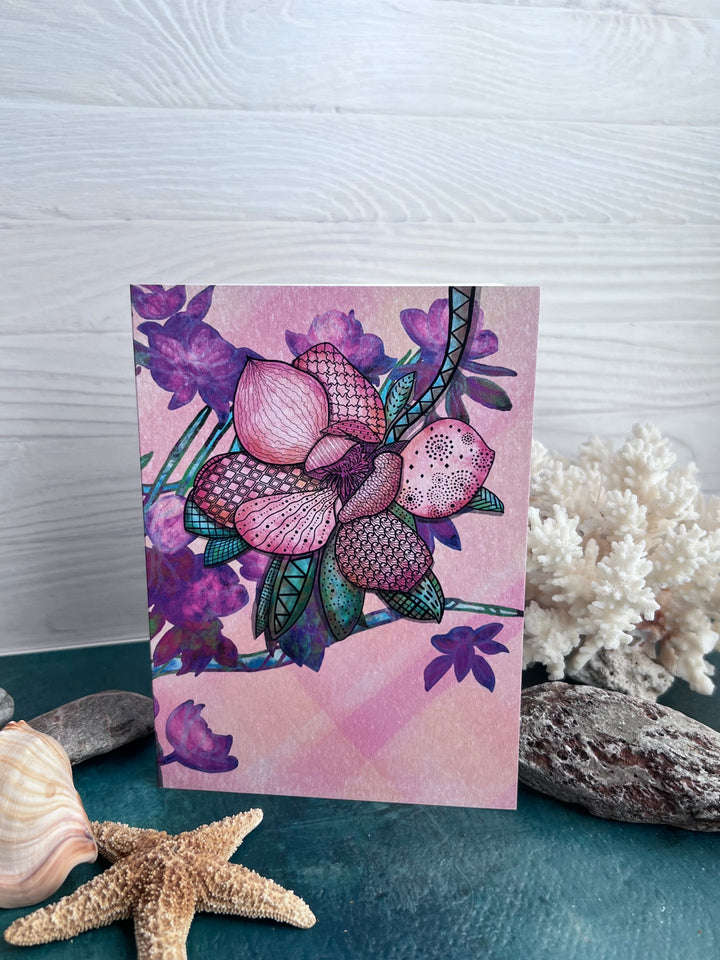 Magnolia 1 | Blank Note Card 4.5 x 6.25 | Magnolia 1 Greeting Card | Magnolia 1 Stationery, Florida, Coastal Gift