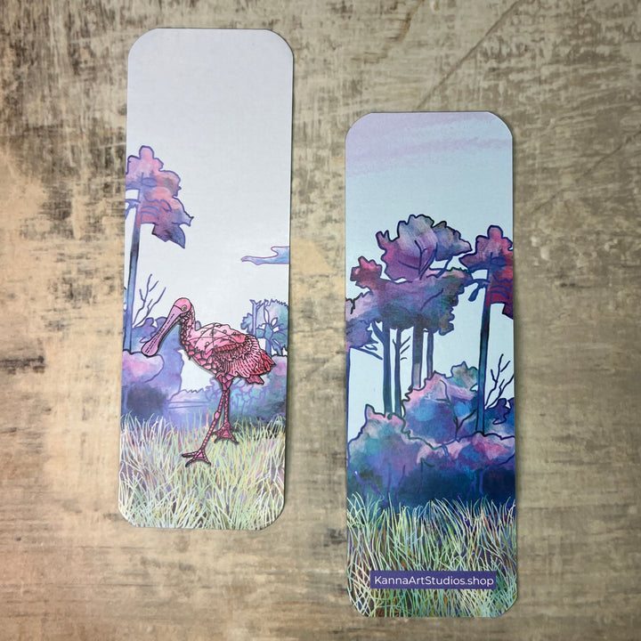 Bookmark - Spoonbill - Pink - 2x6"