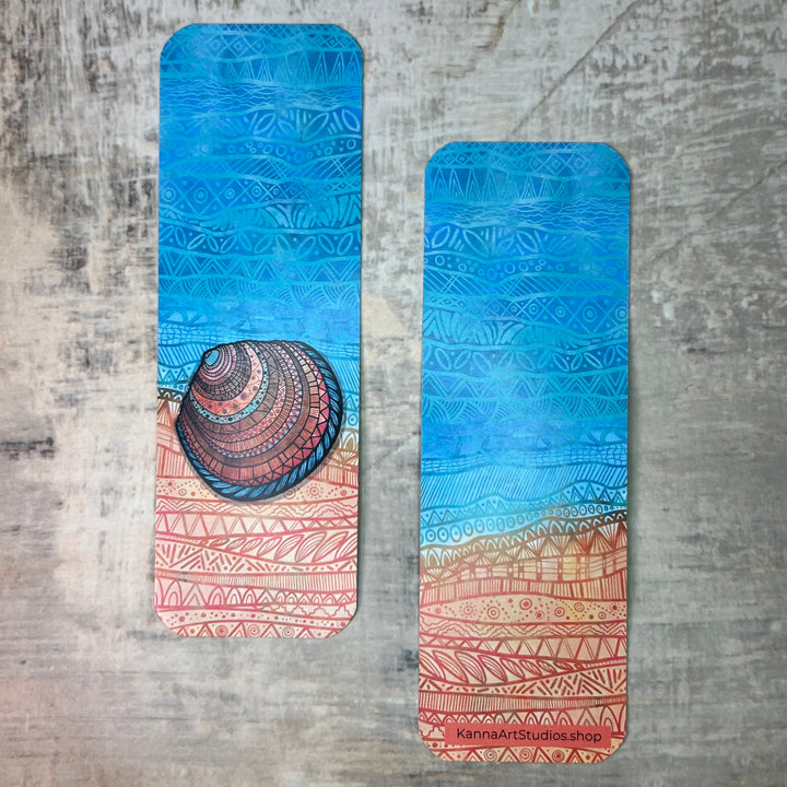 Bookmark - Buttercup Lucine - Orange, Turquoise - 2x6"