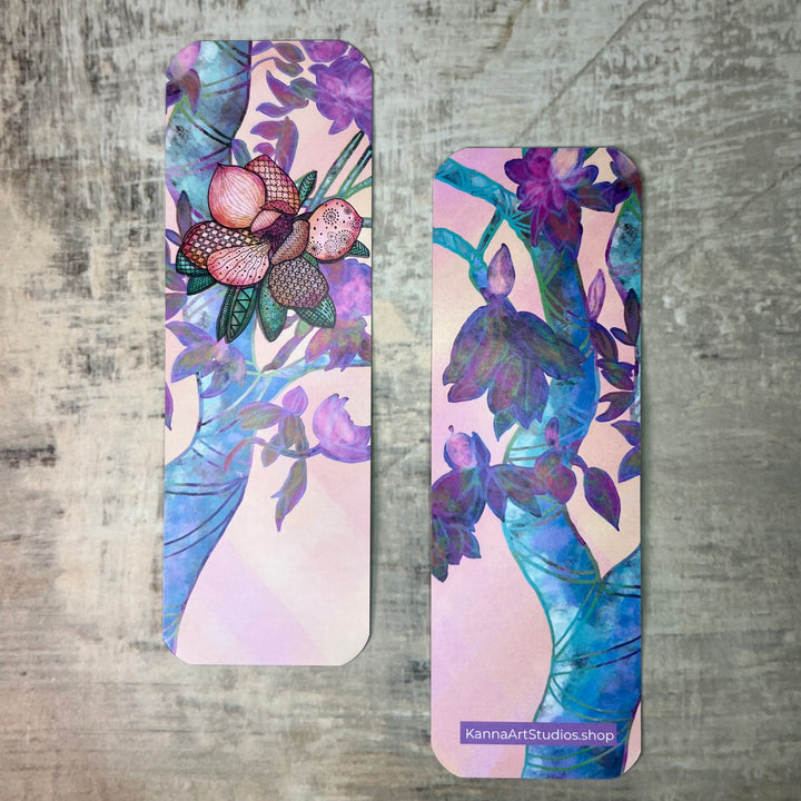 Bookmark - Magnolla 1 - Orange, Pink - 2x6"